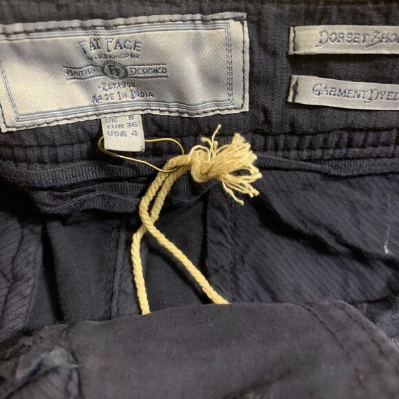 BOGO FREE! FAT FACE DORSET Womens Cotton/Elastane Chino Shorts Navy Blue Sz 4 - Picture 6 of 12
